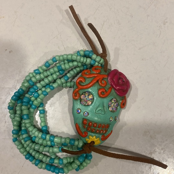 Skeleton Jewelry Lot - 2 Bracelets and 1 Necklace - Picture 2 of 9